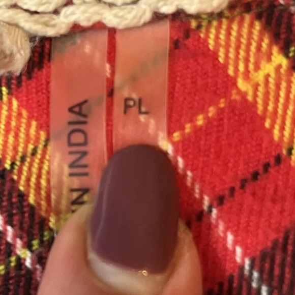 SOFT SURROUNDINGS Highland PATCHWORK PLAID women FLANNEL NIGHT shirt Large 29784 - Picture 10 of 16